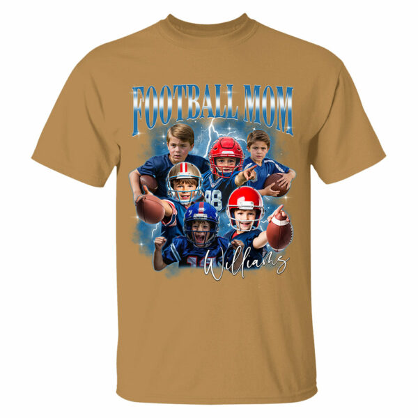Personalized Football Mom Shirts, Custom Photo Sport Family Member, Game Day Football Team Your Own Pictures - Image 7