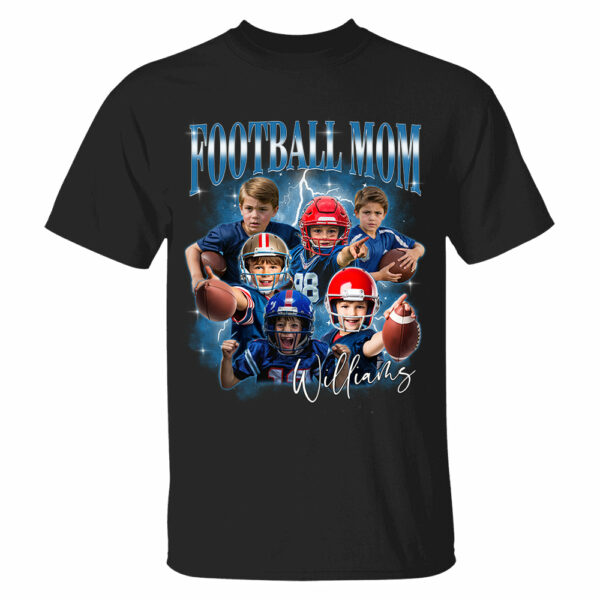 Personalized Football Mom Shirts, Custom Photo Sport Family Member, Game Day Football Team Your Own Pictures - Image 2