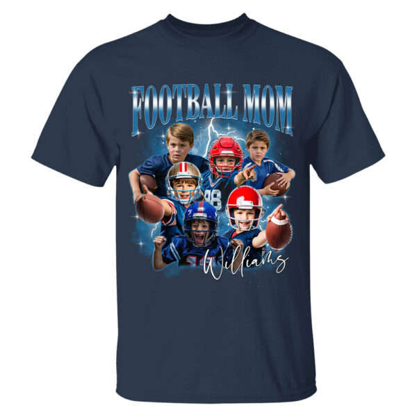Personalized Football Mom Shirts, Custom Photo Sport Family Member, Game Day Football Team Your Own Pictures - Image 4