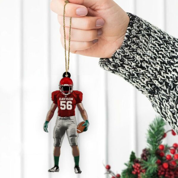 Personalized Football Player Ornament Gift For Football Lovers - Personalized Acrylic Ornament - Image 6
