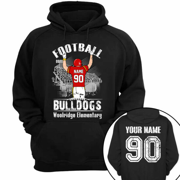 Personalized Football Shirt Mascot School's Name Sport Spirit T-Shirt K1702 - Image 3