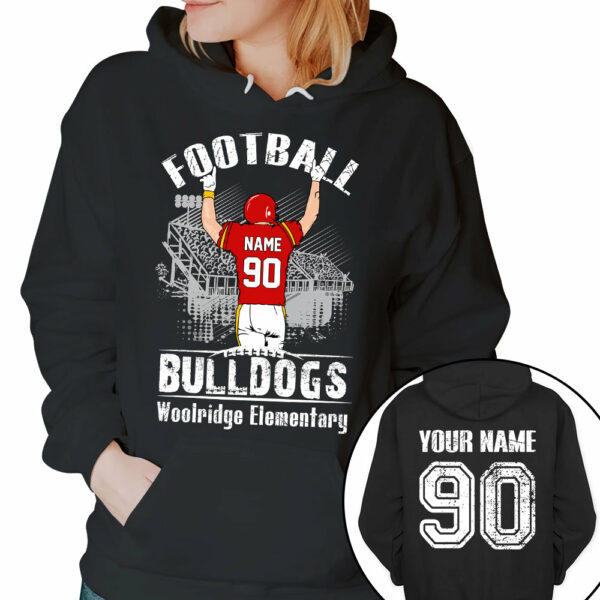 Personalized Football Shirt Mascot School's Name Sport Spirit T-Shirt K1702 - Image 4