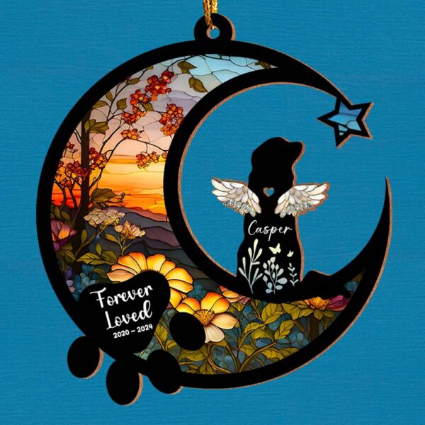 Personalized Forever Loved Pet Memory Suncatcher Ornament - Image 6