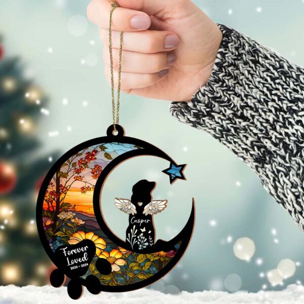 Personalized Forever Loved Pet Memory Suncatcher Ornament - Image 5