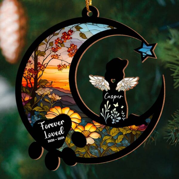 Personalized Forever Loved Pet Memory Suncatcher Ornament - Image 4