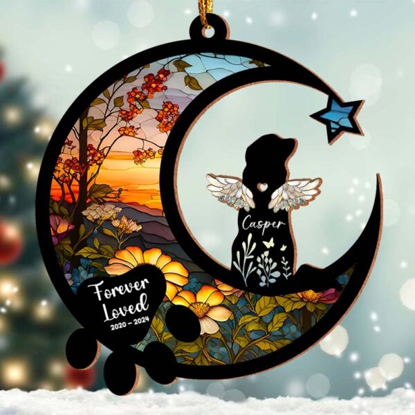 Personalized Forever Loved Pet Memory Suncatcher Ornament - Image 3