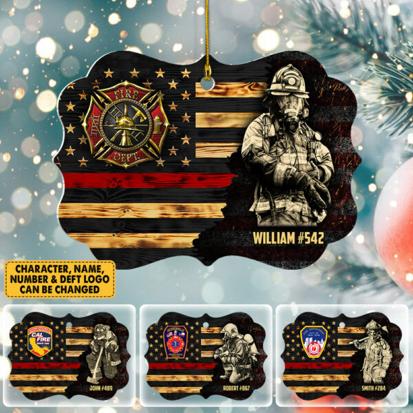 Personalized Gifts For Firefighter Custom Ornament Gifts For Fireman On Duty Ornament H2511 - Image 2