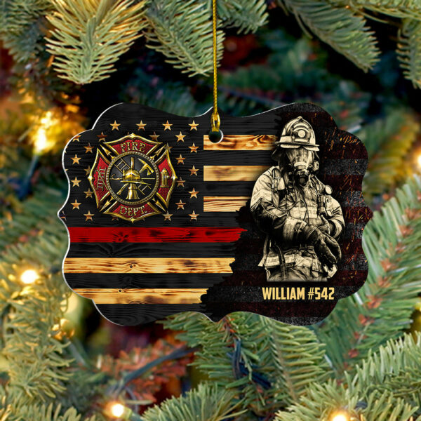 Personalized Gifts For Firefighter Custom Ornament Gifts For Fireman On Duty Ornament H2511 - Image 7
