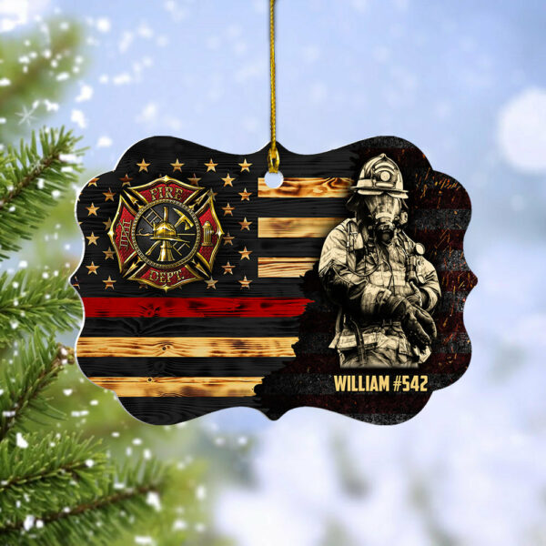 Personalized Gifts For Firefighter Custom Ornament Gifts For Fireman On Duty Ornament H2511 - Image 5