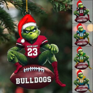 Personalized Gifts For Football Lover Ornament Christmas