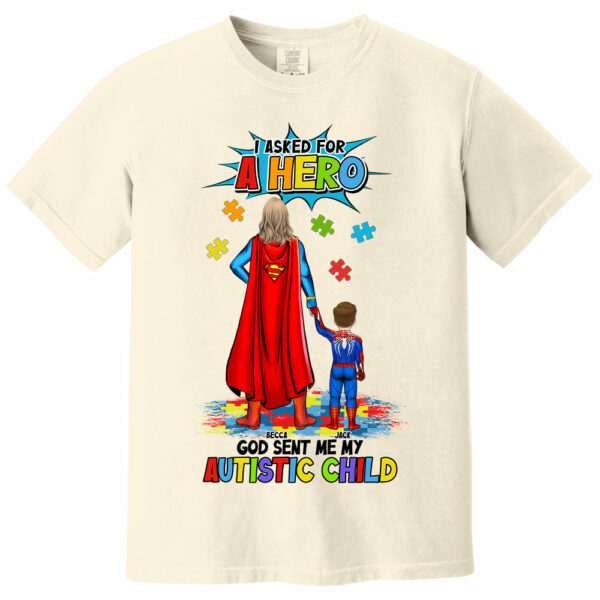 Personalized Gifts For Superhero Autism Mom Shirt - Image 3