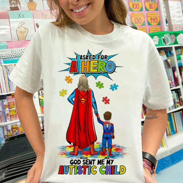 Personalized Gifts For Superhero Autism Mom Shirt