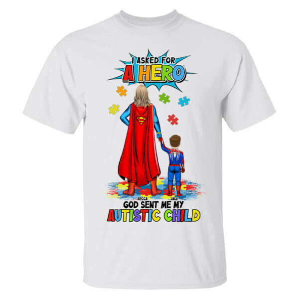 Personalized Gifts For Superhero Autism Mom Shirt - Image 11