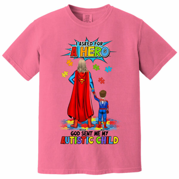 Personalized Gifts For Superhero Autism Mom Shirt - Image 8