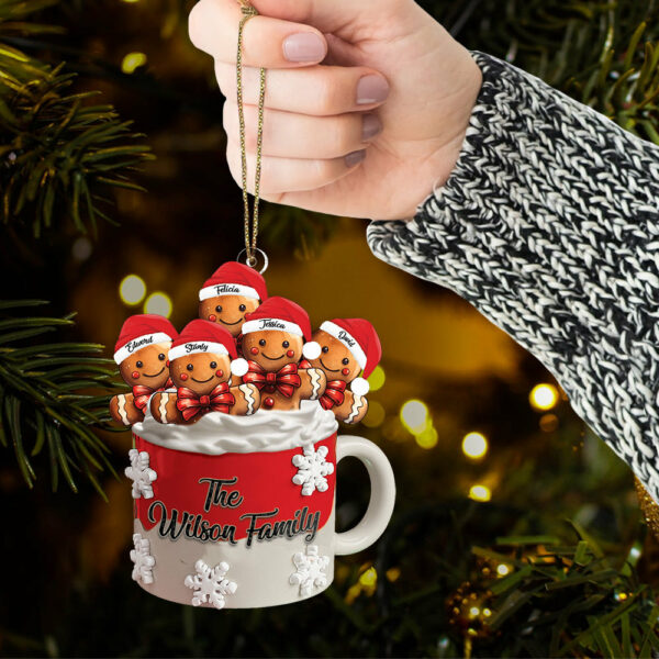 Personalized Gingerbread Christmas Ornament - Personalized Acrylic Ornament - Image 7