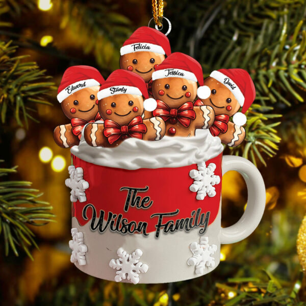 Personalized Gingerbread Christmas Ornament - Personalized Acrylic Ornament - Image 4