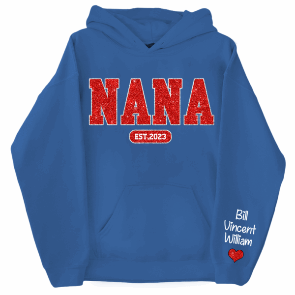 Personalized Glitter Custom Name Mimi Nana Grandma Est And Kids Sweatshirt - Image 11