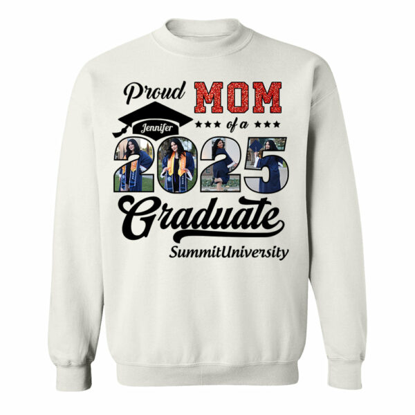 Personalized Graduation 2025 Shirts, Proud Mom Graduate 2025 Shirt, Graduation For Gift - YN2103 - Image 6