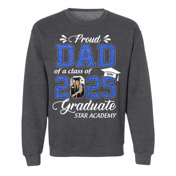 Personalized Graduation Shirts Class of 2025 for Proud Dad in Graduation of Son, Daughter, Gift for Dad - Image 7