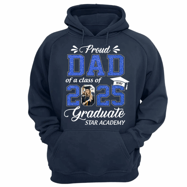 Personalized Graduation Shirts Class of 2025 for Proud Dad in Graduation of Son, Daughter, Gift for Dad - Image 12