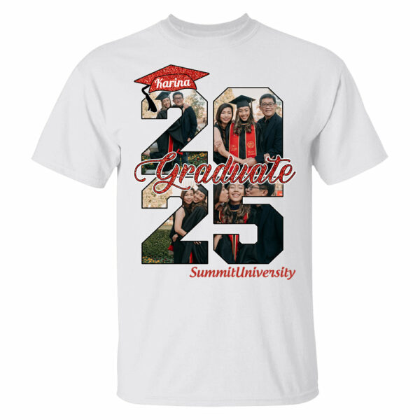 Personalized Graduation Shirts Proud Family Graduate 2025 Graduate Picture and Photo Class Of 2025 Senior Family Shirt, Graduation 2025 Gift - Image 2