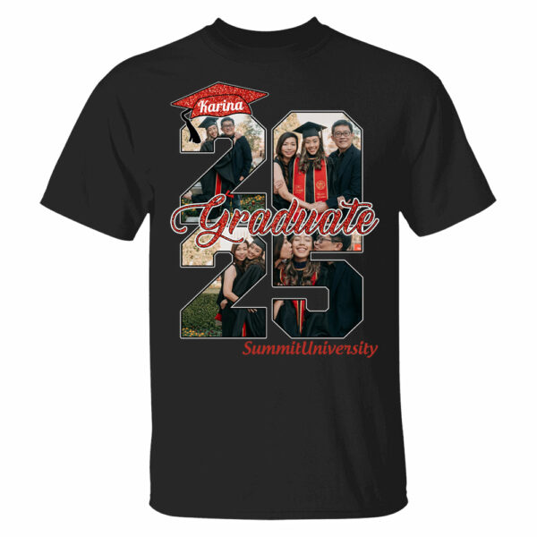 Personalized Graduation Shirts Proud Family Graduate 2025 Graduate Picture and Photo Class Of 2025 Senior Family Shirt, Graduation 2025 Gift - Image 5