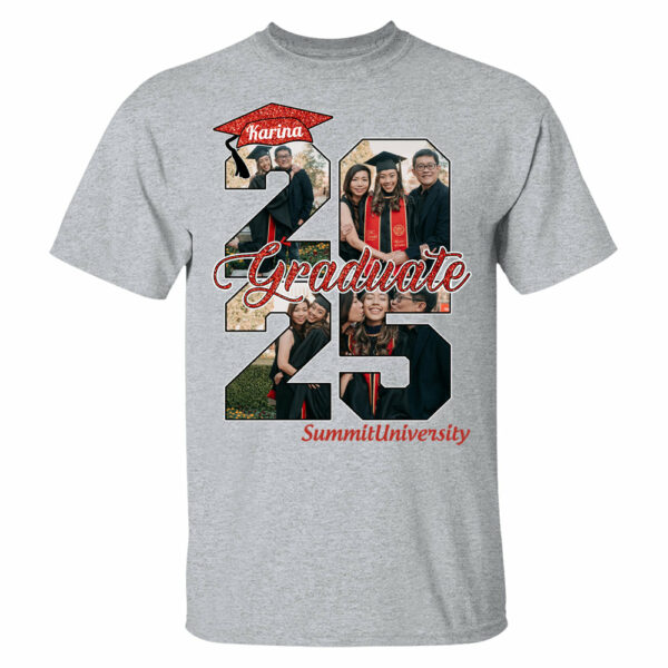 Personalized Graduation Shirts Proud Family Graduate 2025 Graduate Picture and Photo Class Of 2025 Senior Family Shirt, Graduation 2025 Gift - Image 3