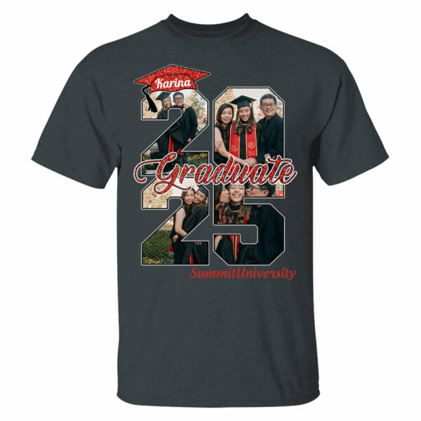 Personalized Graduation Shirts Proud Family Graduate 2025 Graduate Picture and Photo Class Of 2025 Senior Family Shirt, Graduation 2025 Gift - Image 6