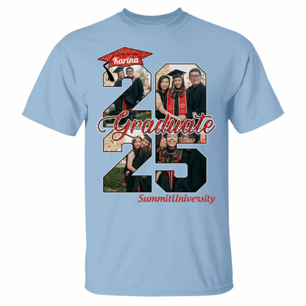 Personalized Graduation Shirts Proud Family Graduate 2025 Graduate Picture and Photo Class Of 2025 Senior Family Shirt, Graduation 2025 Gift - Image 4