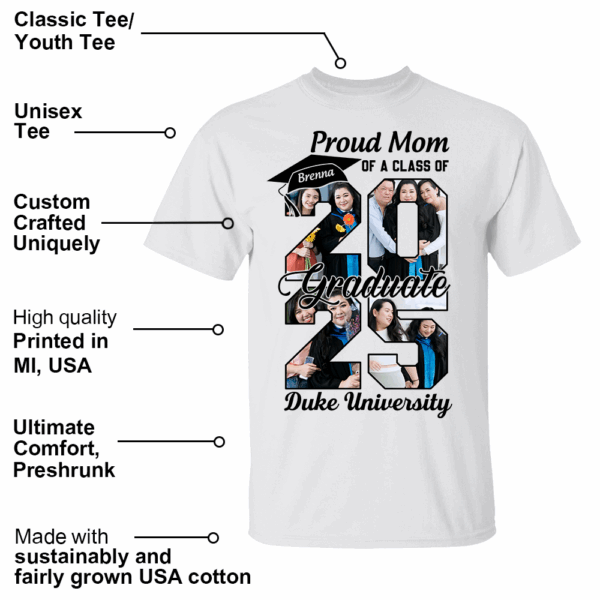 Personalized Graduation Shirts Proud Family Graduate 2025 Graduate Pictureand Photo Class Of 2025 Senior Family Shirt K1702 - Image 7