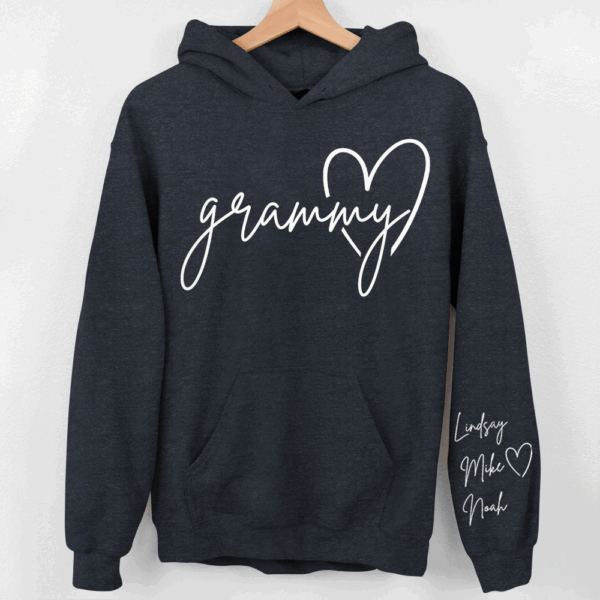 Personalized Grammy Shirt, Custom Grandma Hoodie, Cute Granny Outfit With Grandkids Names On Sleeve - Image 7
