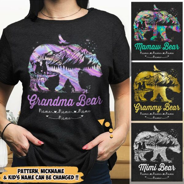 Personalized Grandma Bear Shirts, Funny Grandma Nana Mimi Shirt, Custom Grandma With Grandkids Name Shirt - Image 2