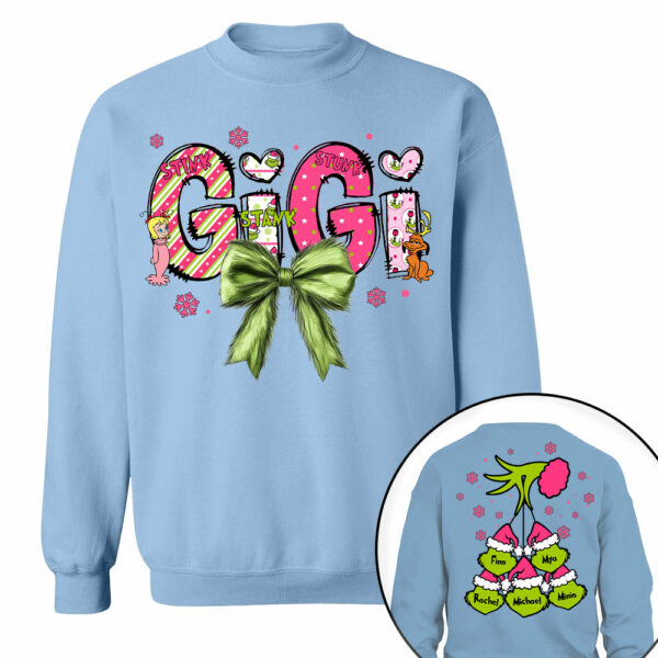 Personalized Grandma Coquette Sweatshirt, Custom Nana Mimi Gigi Shirt NA04 - Image 4