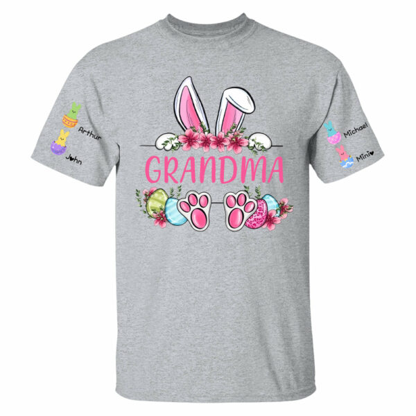 Personalized Grandma Easter Bunny And Kids Shirt - Image 6