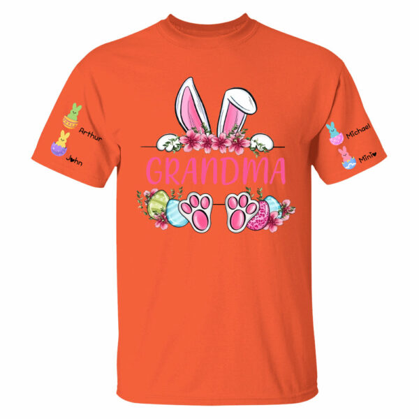 Personalized Grandma Easter Bunny And Kids Shirt - Image 5