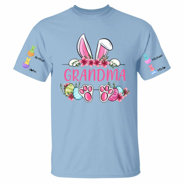 Personalized Grandma Easter Bunny And Kids Shirt - Image 4