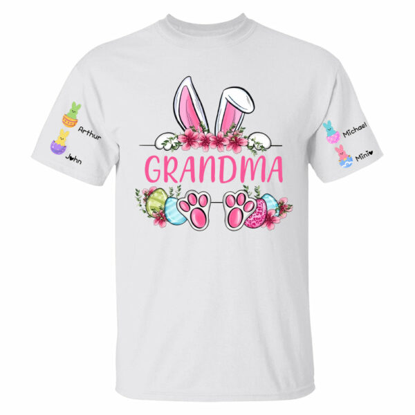 Personalized Grandma Easter Bunny And Kids Shirt - Image 2