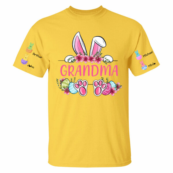 Personalized Grandma Easter Bunny And Kids Shirt - Image 8