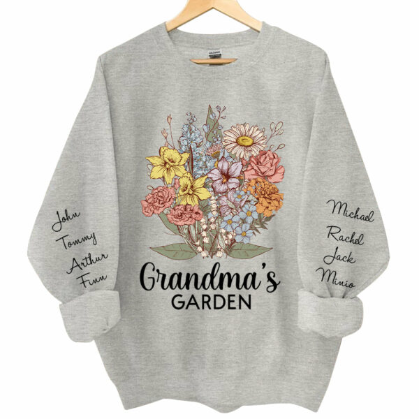 Personalized Grandma Garden Vintage Sweatshirt Gift For Grandmas - Birthday Gift For Mom - Image 12