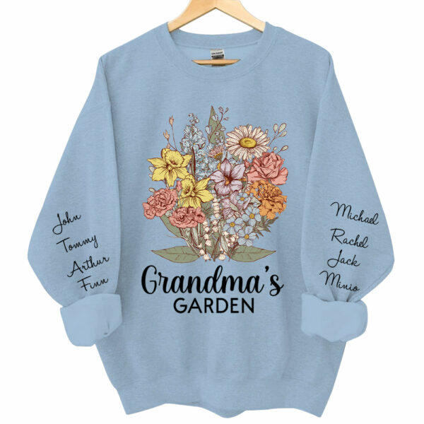 Personalized Grandma Garden Vintage Sweatshirt Gift For Grandmas - Birthday Gift For Mom - Image 10