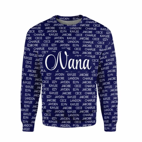 Personalized Grandma Nana 3D Shirt Nana With Grandkids Name 3D All Over Print Shirt Hoodie Zip Hoodie - Image 2