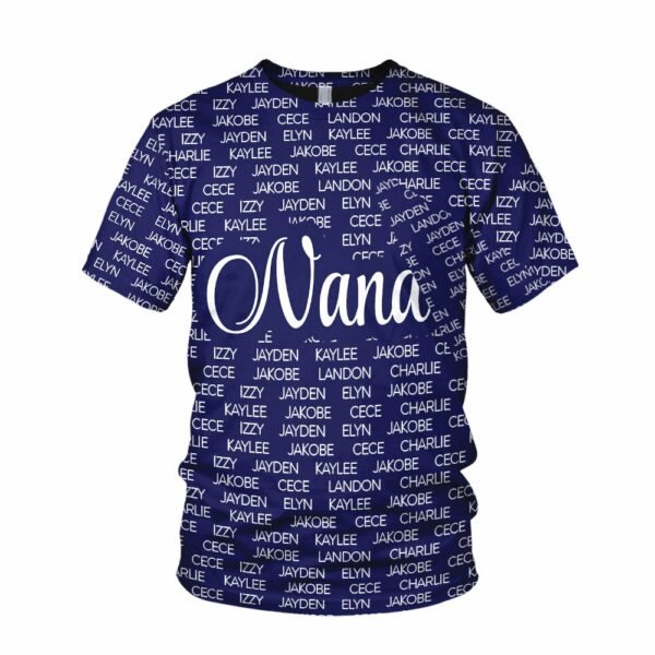 Personalized Grandma Nana 3D Shirt Nana With Grandkids Name 3D All Over Print Shirt Hoodie Zip Hoodie - Image 3