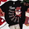 Personalized Grandma Nana Christmas Shirt Nana With Grandkids Name Candy Cane Snowman Shirt