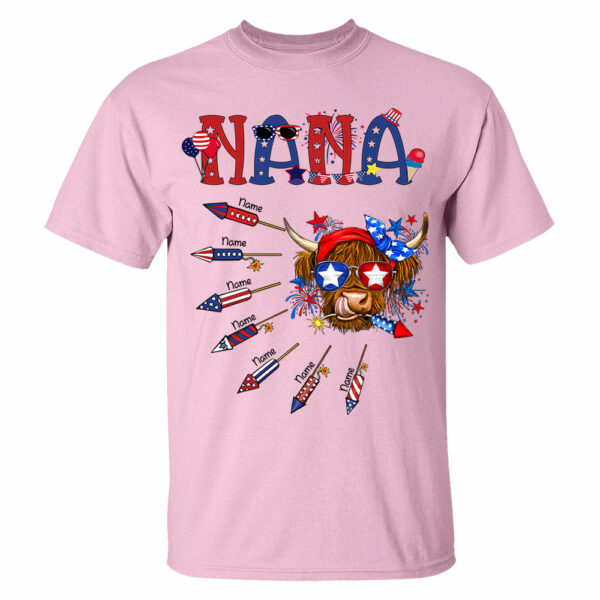 Personalized Grandma Patriotic With Firecrackers, Cute 4Th Of July Shirt For Grandma - Image 5