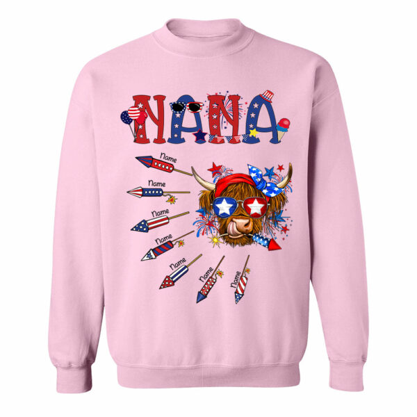 Personalized Grandma Patriotic With Firecrackers, Cute 4Th Of July Shirt For Grandma - Image 8