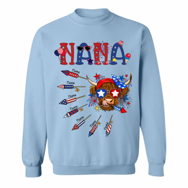 Personalized Grandma Patriotic With Firecrackers, Cute 4Th Of July Shirt For Grandma - Image 9