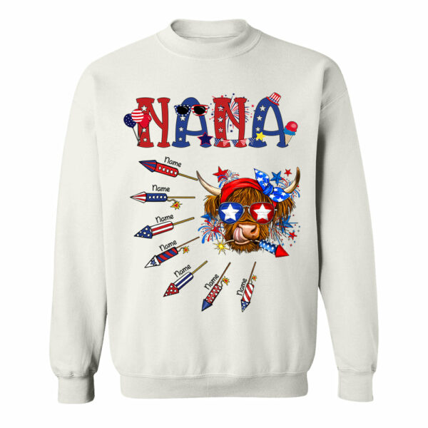 Personalized Grandma Patriotic With Firecrackers, Cute 4Th Of July Shirt For Grandma - Image 6