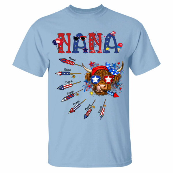 Personalized Grandma Patriotic With Firecrackers, Cute 4Th Of July Shirt For Grandma - Image 3