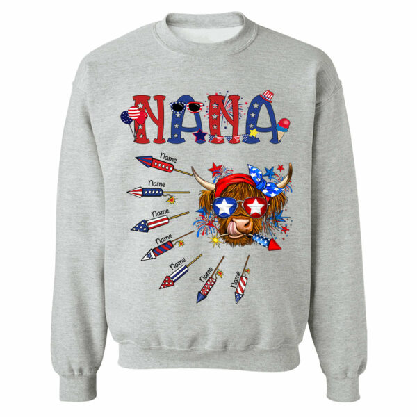 Personalized Grandma Patriotic With Firecrackers, Cute 4Th Of July Shirt For Grandma - Image 7