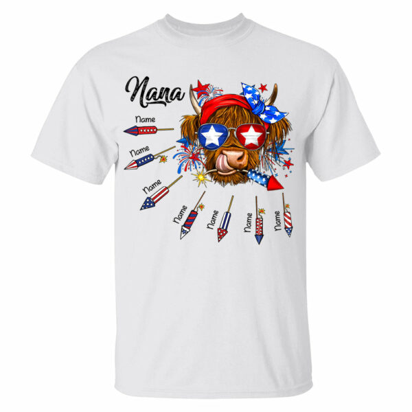 Personalized Grandma Patriotic With Firecrackers, Cute 4Th Of July Shirt For Grandma Vr2 - Image 2